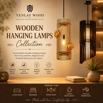 Wooden Lamps Collection | Table & Hanging Lamps