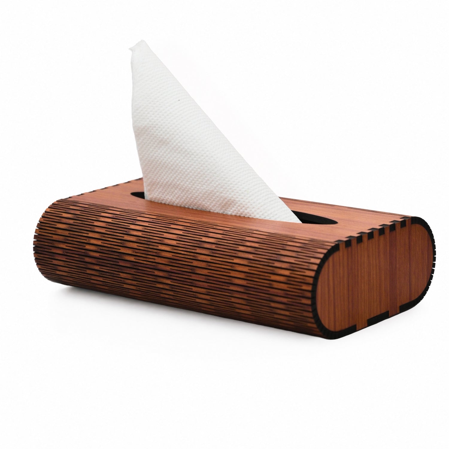 Premium Wooden Tissue Box Holder for Dining Table | Decorative Tissue Paper Box Cover | Teak Finish | Venlay Wood