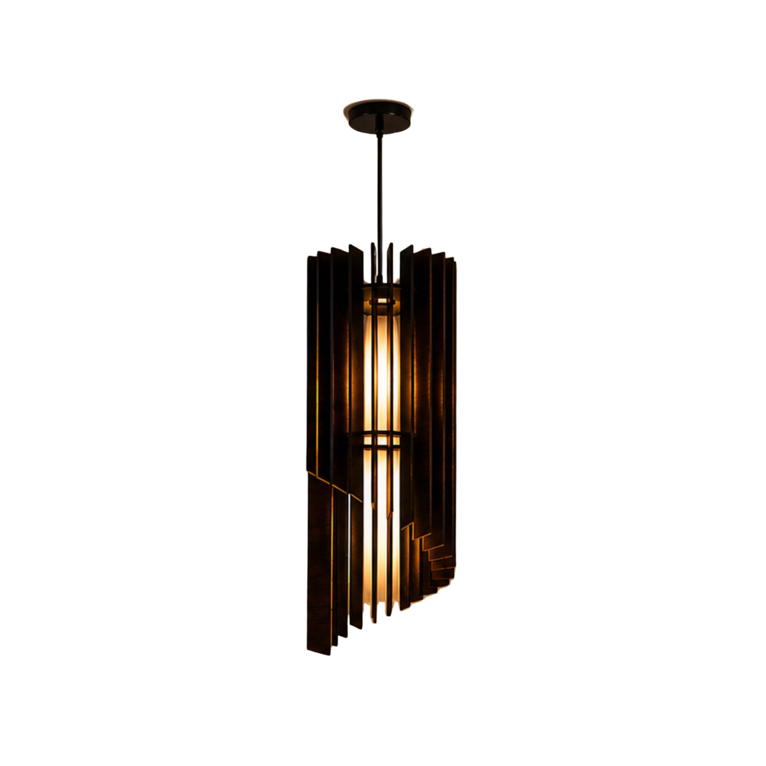 Modern Wooden Hanging Lamp for Home Decor | Rose Wood Finish Ceiling Pendant Light | Venlay Wood